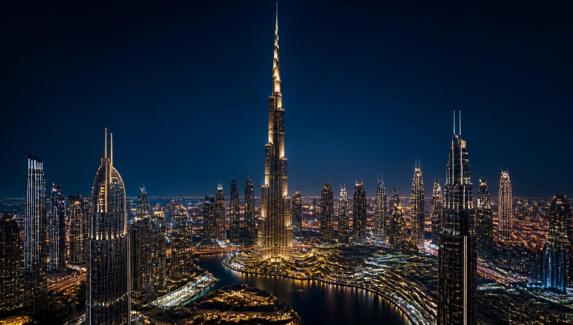 Dubai luxury night skyline for UAE business setup